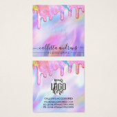 Unicorn Holographic Glitter Drip Ring Logo Display (Devant & derrière)