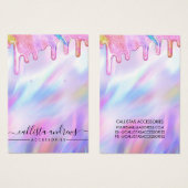Unicorn Holographic Glitter-schijven die beeldsche Visitekaartje (Voorkant /achterkant)