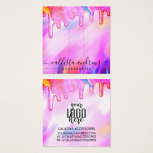 Unicorn Holographic Parties scintillant Drip Logo