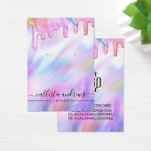 Unicorn Holographic Parties scintillant Drips Logo (Bureau)