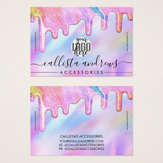 Unicorn Holographic Parties scintillant Drivers Lo (Devant & derrière)