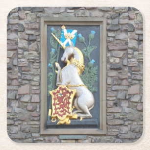 Unicorn, Holyroede Palace Vierkante Kartonnen Onderzetter