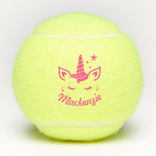 Unicorn Hoofd Persoonlijke Kinderen Naam Tennisballen