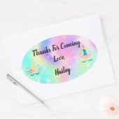 Unicorn Horn Party Dank je Sticker (Envelop)