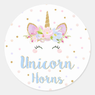 Unicorn Horns Sticker Anniversaire Fête Favoriser