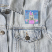 Unicorn Hug Vierkante Button 5,1 Cm (In situ)