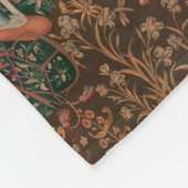 Unicorn Hunt Medieval Art - Hunt Begins Fleece Deken (Hoek)