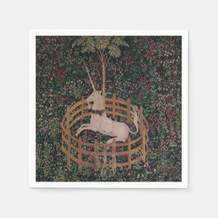 Unicorn Hunt Medieval Art - Unicorn Rests in Garde Servet