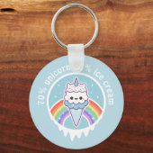 Unicorn Ice Cream Cone Sleutelhanger (Voorkant)