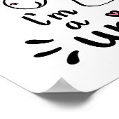 Unicorn | Ik ben een Unicorn Poster (Hoek)