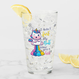 Unicorn... ik heb niet met m'n kus geknoeid. glas