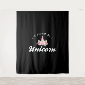 Unicorn Ik zou liever een eenhoorn zijn Wandkleed