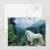 Unicorn in de bergen briefkaart (Voorkant / Achterkant)