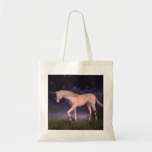 Unicorn in een Misty Forest Glade Tote Bag (Voorkant)