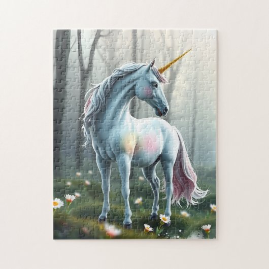 Unicorn In Forest Legpuzzel (Verticaal)