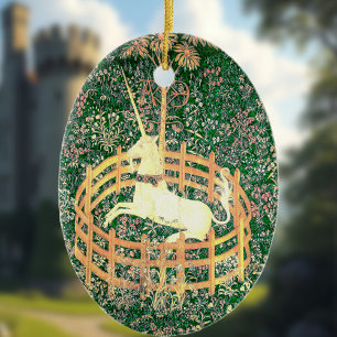 Unicorn in gevangenschap keramisch ornament