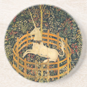 Unicorn in gevangenschap zandsteen onderzetter