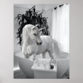 Unicorn in het Bathtub-Poster Poster (Voorkant)