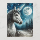 Unicorn in het bos briefkaart (Voorkant)