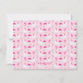 Unicorn in Pinks met hart Notitiekaartje (Achterkant)