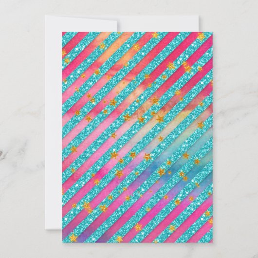 Unicorn in Rainbow Cloud Birthday Kaart (Achterkant)