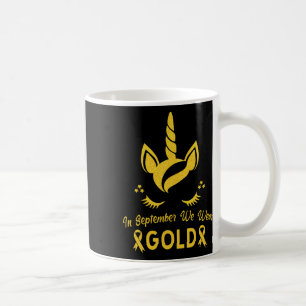 Unicorn in september Draag we Gold Childhood Cance Koffiemok