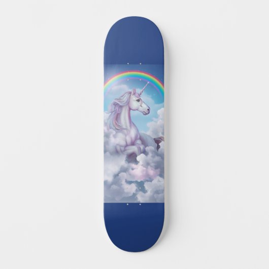 Unicorn in the Clouds Skateboard (Voorkant)