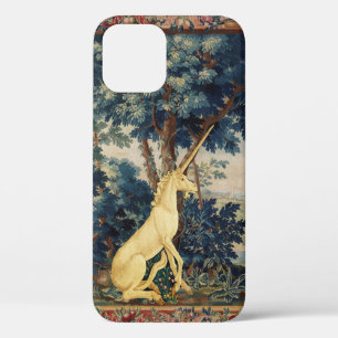 UNICORN IN WOODLAND LANDSCAPE,BOMEN,GROEIEN iPhone 12 HOESJE