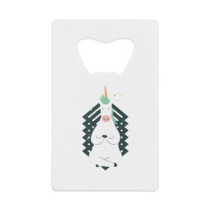 Unicorn in Yoga Pose Kredietkaart Flessenopener