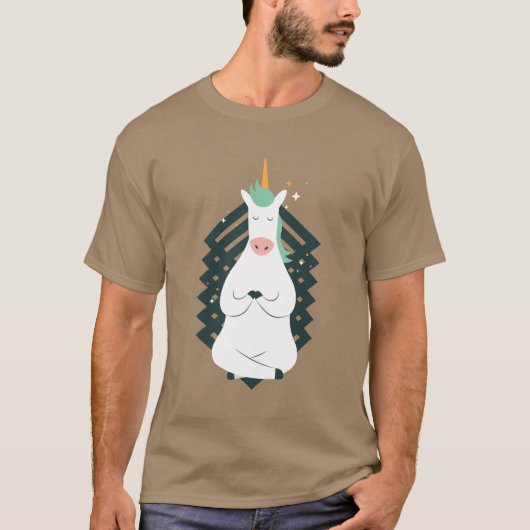 Unicorn in Yoga Pose T-shirt (Voorkant)