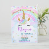 Unicorn invitation anniversaire invitation de lico (Debout devant)