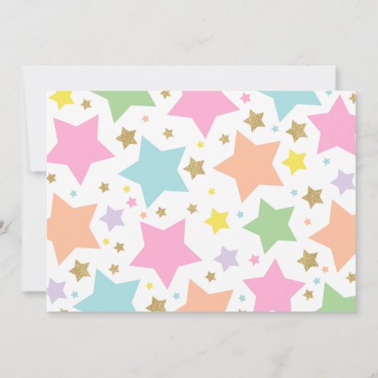 Unicorn Invitation Anniversaire Pink Gold Unicorn (Dos)