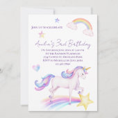 Unicorn Invitation Anniversaire Unicorn Anniversai (Devant)