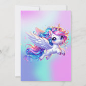 Unicorn Invitation Anniversaire Unicorn Anniversai (Dos)