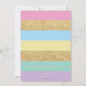 Unicorn Invitations Anniversaire Rainbow Girl (Dos)