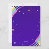 Unicorn Invitations de fête d'anniversaire (Dos)