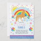 Unicorn Invitations pour enfants (Devant)