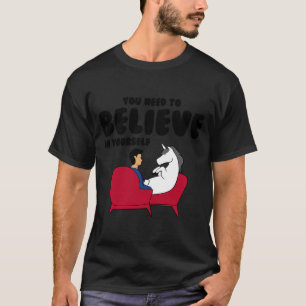 Unicorn je moet in jezelf geloven t-shirt