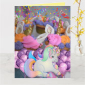 Unicorn-kaart Kaart (Gele Bloem)