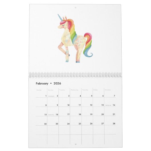Unicorn Kalender (Feb 2026)