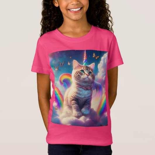 Unicorn Kat T-shirt (Voorkant)