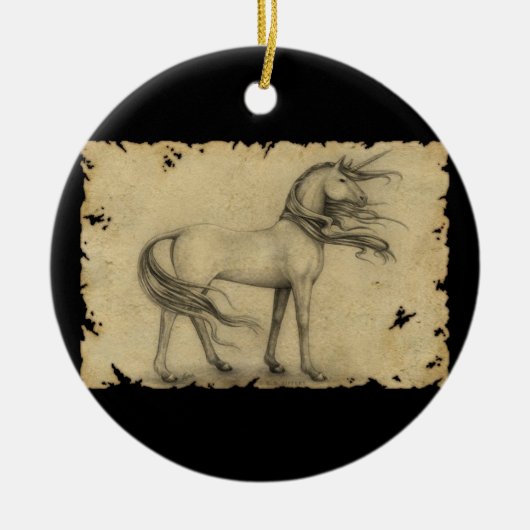 Unicorn Keramisch Ornament (Voorkant)