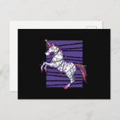 Unicorn Kerstmis Briefkaart (Voorkant / Achterkant)