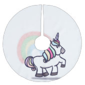 Unicorn Kerstmis Kerstboom Rok (Voorkant)