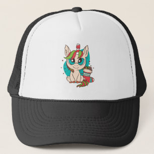Unicorn Kerstmis Trucker Pet