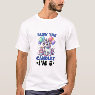 Unicorn Kids 5e verjaardagsfeestje Jongen 5 jaar o T-shirt