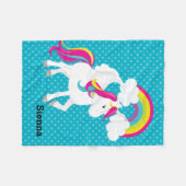 Unicorn * Kies uw achtergrondkleur Fleece Deken (Voorkant (Horizontaal))
