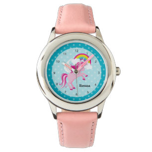 Unicorn * Kies uw achtergrondkleur Horloge