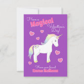 Unicorn Kinder Classroom Valentijnen Kaarten (Voorkant)