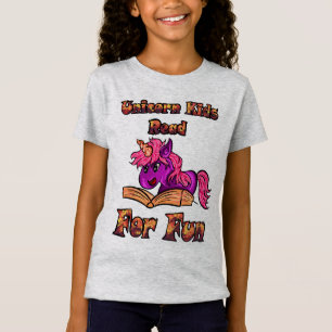 Unicorn Kinder lezen voor vun T-shirt